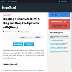 Creating a Complete HTML5 Drag and Drop File Uploader with jQuery