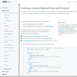 Creating a Custom Payment Form with Stripe.js