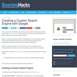 Creating a Custom Search Engine with Google