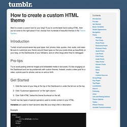 Creating a custom HTML theme