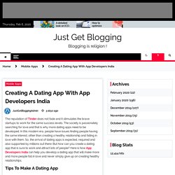 Creating A Dating App With App Developers India