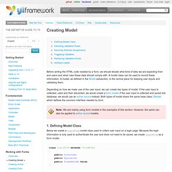 Working with Forms: Creating Model