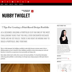 7 Tips For Creating a Print-Based Design Portfolio