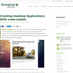 Creating Desktop Applications With node-webkit