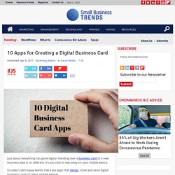 10 Apps for Creating a Digital Business Card - Small Business Trends