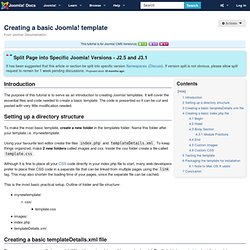 Creating a basic Joomla! template