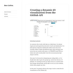 Creating a dynamic d3 visualization from the GitHub API