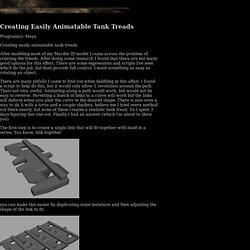 Creating Easily Animatable Tank Treads