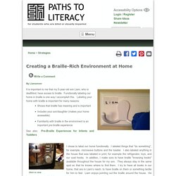 Creating a Braille-Rich Environment at Home