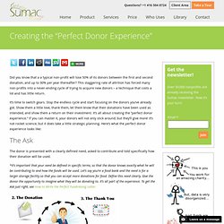 Creating the Perfect Donor Experience - Sumac