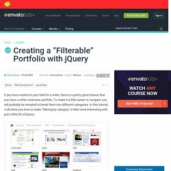 Creating a “Filterable” Portfolio with jQuery