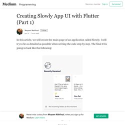 Creating Slowly App UI with Flutter (Part 1) – Meysam Mahfouzi