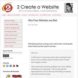 Create a Free Website? Think Twice About It!