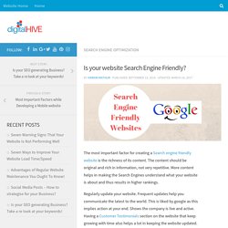 Creating Search Engine Friendly Website
