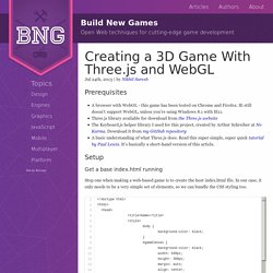 Creating a 3D game with Three.js and WebGL