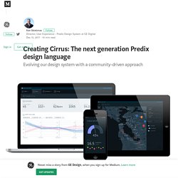 Creating Cirrus: The next generation Predix design language