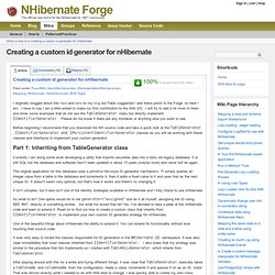 ... am. Creating a custom id generator for nHibernate - NHibernate Forge