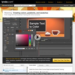 Creating colors, gradients, and swatches from the Course Edge Animate Essential Training