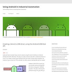 Creating a Serial to USB driver using the Android USB-Host API