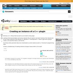 Creating an instance of a C++ plugin