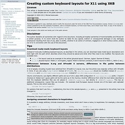 Creating custom keyboard layouts for X11 using XKB