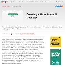 Creating KPIs in Power BI Desktop