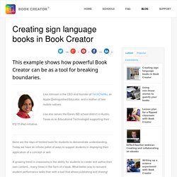 Creating sign language books in Book Creator