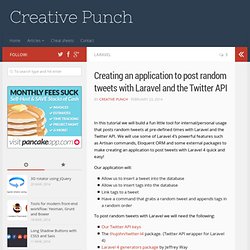 Creating an app to post tweets with Laravel and the Twitter API