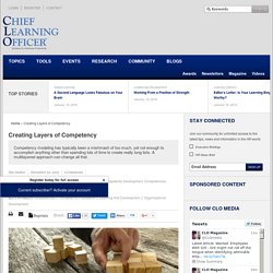 Creating Layers of Competency