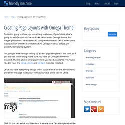 Creating Page Layouts with Omega Theme