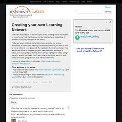 Creating your own Learning Network - Apr 4