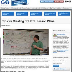 Tips for Creating ESL/EFL Lesson Plans