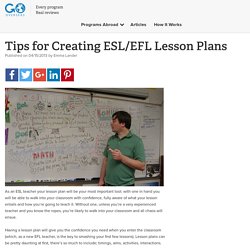 Tips for Creating ESL/EFL Lesson Plans