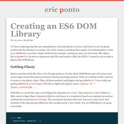 Creating an ES6 DOM Library