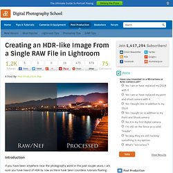 Creating an HDR-like Image From a Single RAW File in Lightroom