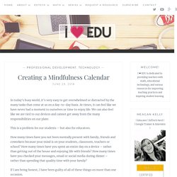 Creating a Mindfulness Calendar