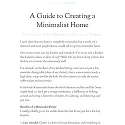 » A Guide to Creating a Minimalist Home