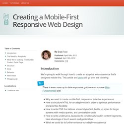 Creating a Mobile-First Responsive Web Design