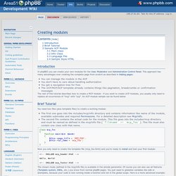 Creating modules - phpBB Development Wiki