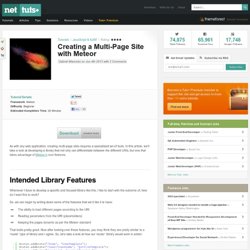 Creating a Multi-Page Site with Meteor