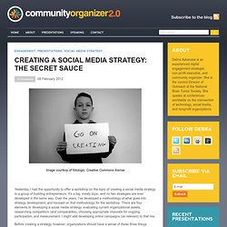 Creating a Social Media Strategy: The Secret Sauce