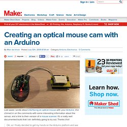 Creating an optical mouse cam with an Arduino