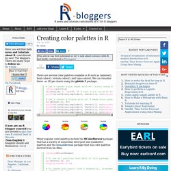 Creating color palettes in R