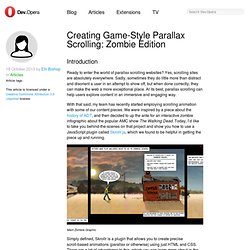 Creating game-style parallax scrolling: Zombie Edition