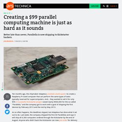 Creating a $99 parallel computing machine is just as hard as it sounds