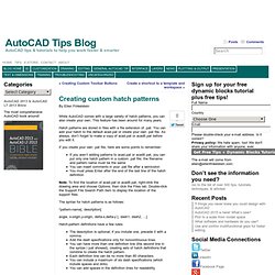 AutoCAD tips: Creating custom hatch patterns « AutoCAD Tips Blog