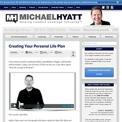 Creating Your Personal Life Plan