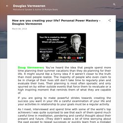 How are you creating your life? Personal Power Mastery – Douglas Vermeeren