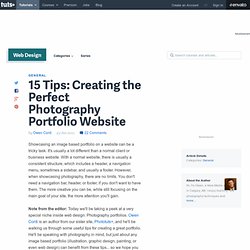 15 Tips: Creating the Perfect Photography Portfolio Site
