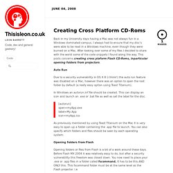 Creating Cross Platform CD-Roms « SizzlaBlog
